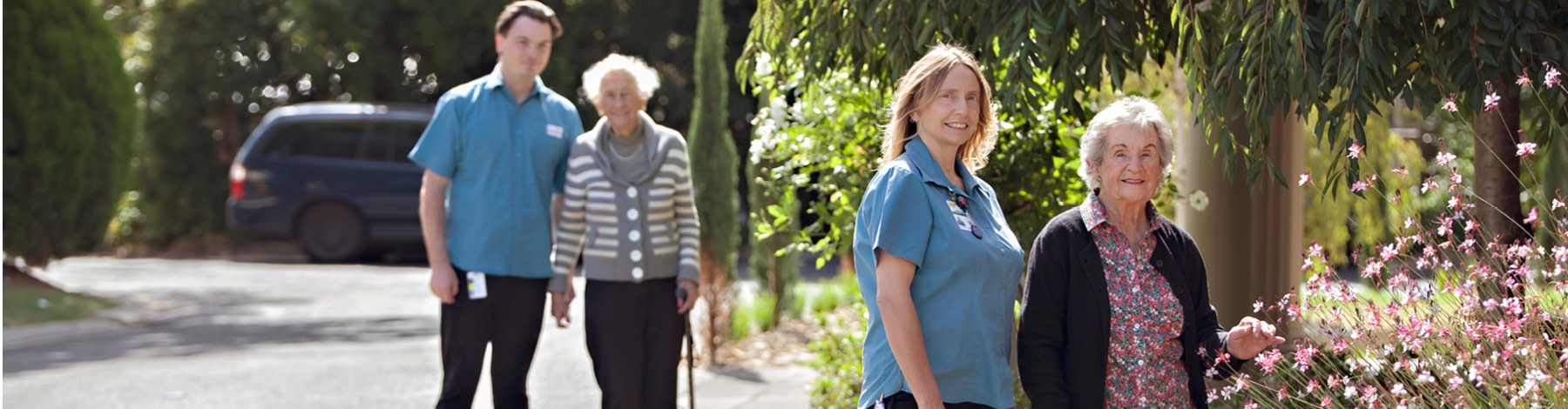 Vasey RSL Care Brighton residents and staff enjoy a spring walk
