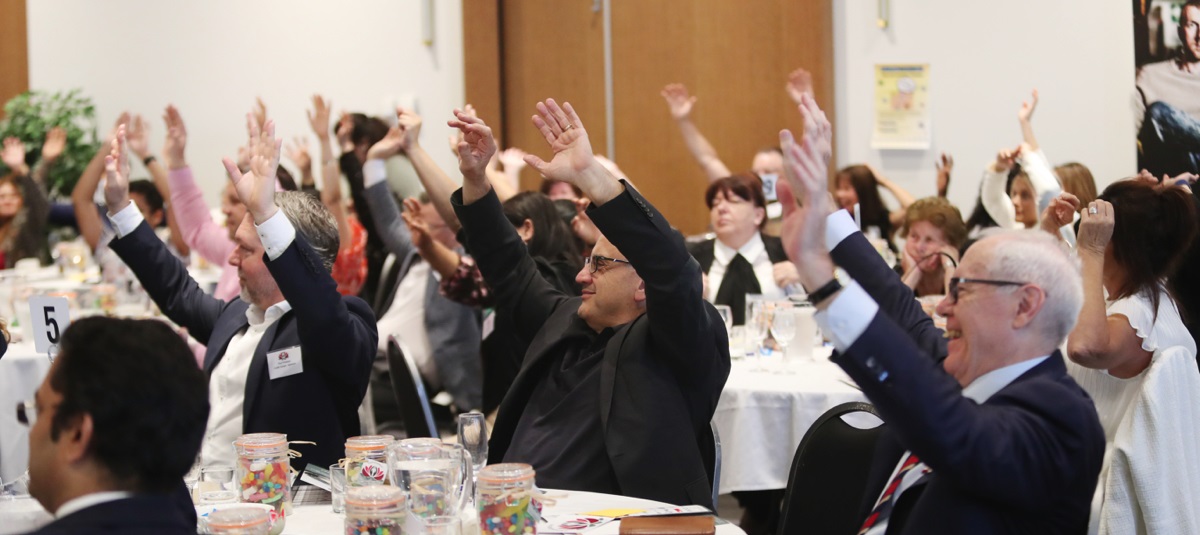 Attendees get into the spirit of the occasion